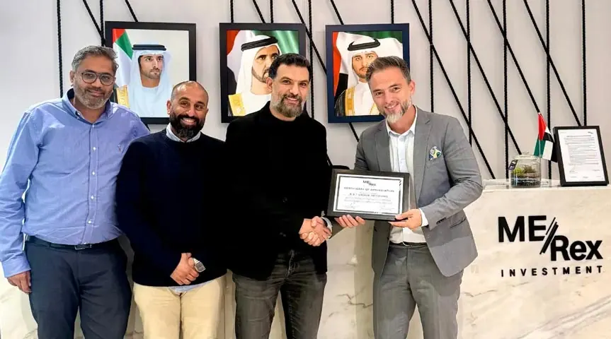 Certificate of Appreciation from Merex Investment Group
